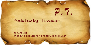 Podolszky Tivadar névjegykártya